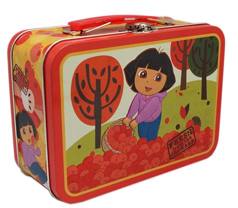 dora the explorer metal lunch box|Dora the Explorer lunch bag.